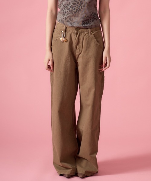 mindseeker girls(マインドシーカーガールズ)の「Carabiner Straight Cotton Pants / カラビナ付きストレートコットンパンツ(カーゴパンツ・レディース・ベージュ/カーキ・S/M)」の4枚目の写真