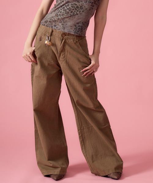 mindseeker girls(マインドシーカーガールズ)の「Carabiner Straight Cotton Pants / カラビナ付きストレートコットンパンツ(カーゴパンツ・レディース・ベージュ/カーキ・S/M)」の5枚目の写真