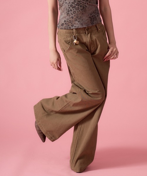mindseeker girls(マインドシーカーガールズ)の「Carabiner Straight Cotton Pants / カラビナ付きストレートコットンパンツ(カーゴパンツ・レディース・ベージュ/カーキ・S/M)」の6枚目の写真