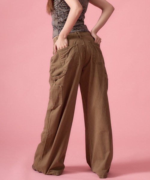 mindseeker girls(マインドシーカーガールズ)の「Carabiner Straight Cotton Pants / カラビナ付きストレートコットンパンツ(カーゴパンツ・レディース・ベージュ/カーキ・S/M)」の8枚目の写真