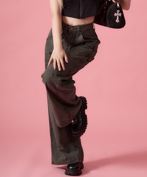 mindseeker girls(マインドシーカーガールズ)の「Carabiner Straight Cotton Pants / カラビナ付きストレートコットンパンツ(カーゴパンツ・レディース・ベージュ/カーキ・S/M)」の15枚目の写真