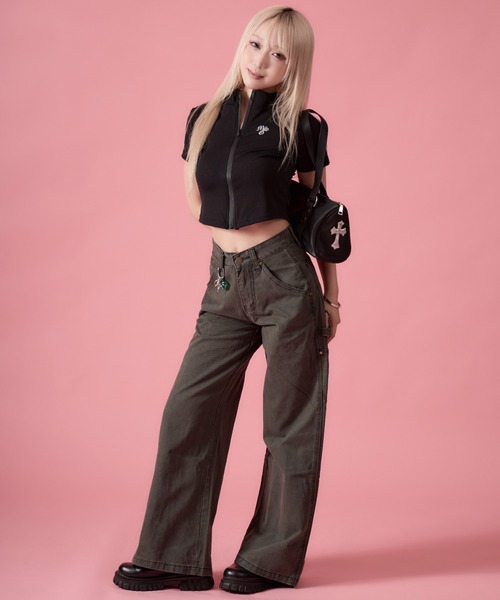 mindseeker girls(マインドシーカーガールズ)の「Carabiner Straight Cotton Pants / カラビナ付きストレートコットンパンツ(カーゴパンツ・レディース・ベージュ/カーキ・S/M)」の20枚目の写真