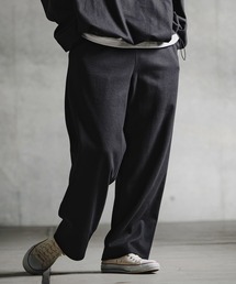mp15197-Knit-Like Jersey Wide Straight Trousers ニットソーワイドストレートパンツ(211-009-gla-cg)