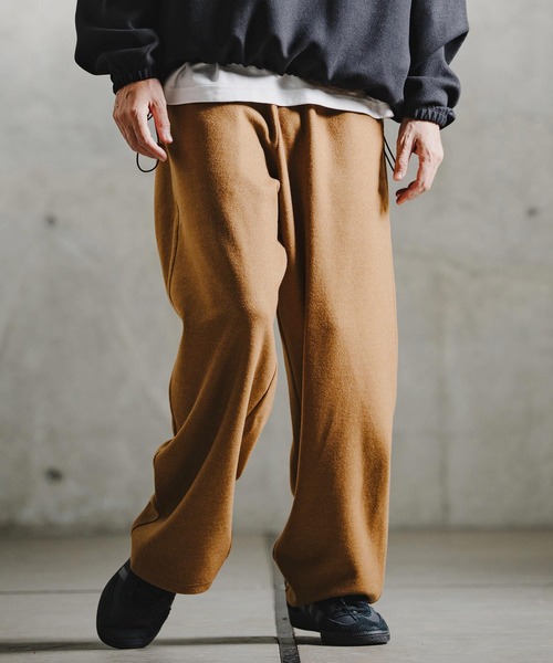 GLIMCLAP(グリムクラップ)の「mp15197-Knit-Like Jersey Wide Straight Trousers ニットソーワイドストレートパンツ(211-009-gla-cg)(その他パンツ・メンズ・キャメル/パープル/ミックスグレー/ブラック・L/M/S)」の10枚目の写真