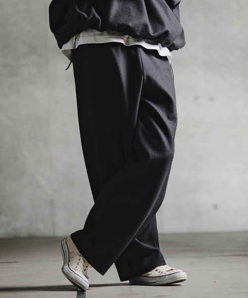 GLIMCLAP(グリムクラップ)の「mp15197-Knit-Like Jersey Wide Straight Trousers ニットソーワイドストレートパンツ(211-009-gla-cg)(その他パンツ・メンズ・キャメル/パープル/ミックスグレー/ブラック・L/M/S)」の17枚目の写真