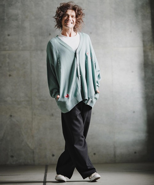 GLIMCLAP(グリムクラップ)の「mp15197-Knit-Like Jersey Wide Straight Trousers ニットソーワイドストレートパンツ(211-009-gla-cg)(その他パンツ・メンズ・キャメル/パープル/ミックスグレー/ブラック・L/M/S)」の21枚目の写真