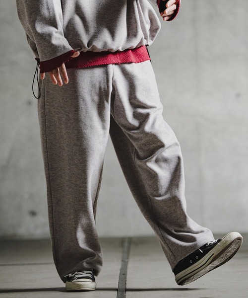 GLIMCLAP(グリムクラップ)の「mp15197-Knit-Like Jersey Wide Straight Trousers ニットソーワイドストレートパンツ(211-009-gla-cg)(その他パンツ・メンズ・キャメル/パープル/ミックスグレー/ブラック・L/M/S)」の22枚目の写真