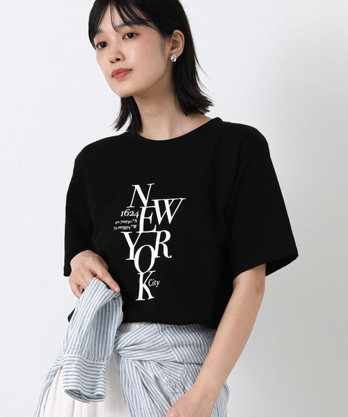 Gready Brilliant（グレディブリリアン）の「タイポロゴプリントＴシャツ（Tシャツ/カットソー・レディース・カーキ/オフホワイト/ブラック・FREE）」の2枚目の写真