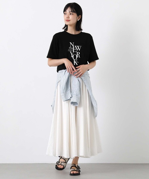 Gready Brilliant（グレディブリリアン）の「タイポロゴプリントＴシャツ（Tシャツ/カットソー・レディース・カーキ/オフホワイト/ブラック・FREE）」の12枚目の写真