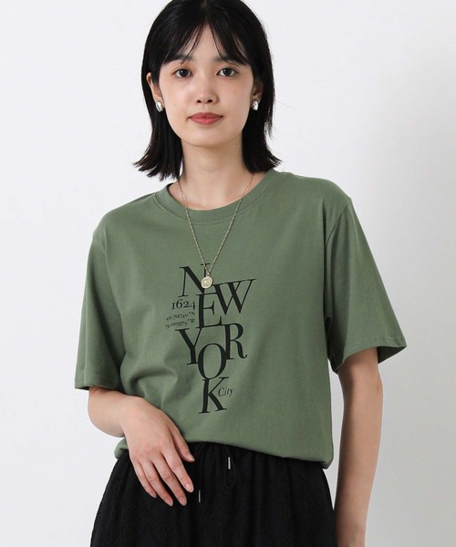 Gready Brilliant（グレディブリリアン）の「タイポロゴプリントＴシャツ（Tシャツ/カットソー・レディース・カーキ/オフホワイト/ブラック・FREE）」の21枚目の写真