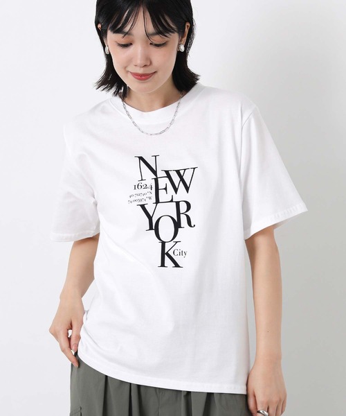 Gready Brilliant（グレディブリリアン）の「タイポロゴプリントＴシャツ（Tシャツ/カットソー・レディース・カーキ/オフホワイト/ブラック・FREE）」の8枚目の写真
