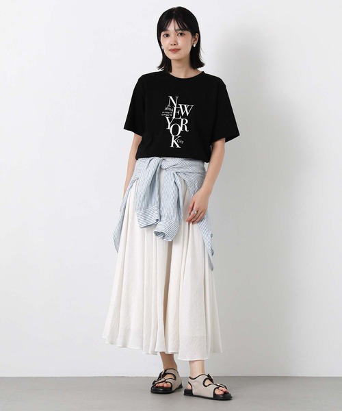 Gready Brilliant（グレディブリリアン）の「タイポロゴプリントＴシャツ（Tシャツ/カットソー・レディース・カーキ/オフホワイト/ブラック・FREE）」の9枚目の写真