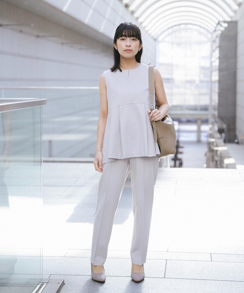 Sirin（シリン）の「≪セットアップ可≫ポンチノースリフレアトップス（Tシャツ/カットソー・レディース・ネイビー/グレー・FREE）」の15枚目の写真