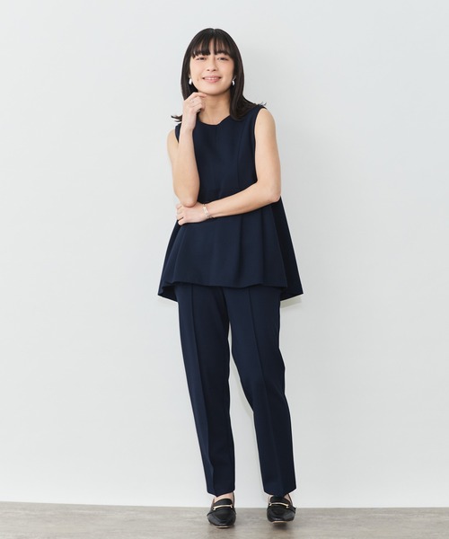 Sirin（シリン）の「≪セットアップ可≫ポンチノースリフレアトップス（Tシャツ/カットソー・レディース・ネイビー/グレー・FREE）」の7枚目の写真
