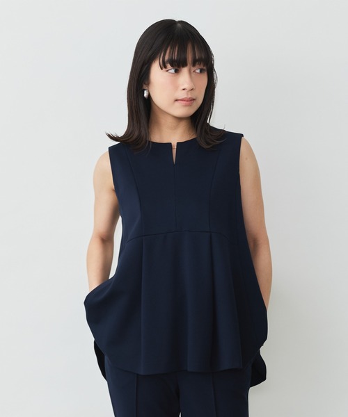 Sirin（シリン）の「≪セットアップ可≫ポンチノースリフレアトップス（Tシャツ/カットソー・レディース・ネイビー/グレー・FREE）」の11枚目の写真