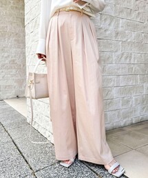 NOLLEY’S Sophi | 《セットアップ対応》ウォッシャブルバイオツイルタックワイドパンツ(その他パンツ)