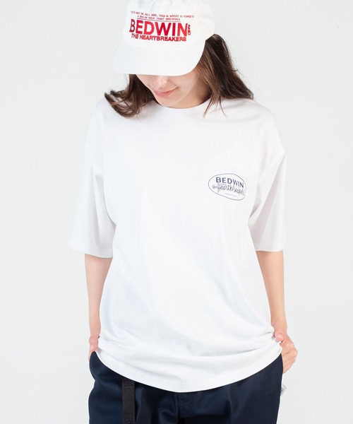 BEDWIN & THE HEARTBREAKERS(ベドウィン アンド ザ ハートブレイカーズ)の「S/S PRINTED TEE "ALEXIS"(Tシャツ/カットソー・メンズ・バーガンディー/ネイビー・SMALL/X-LARGE/LARGE)」の1枚目の写真