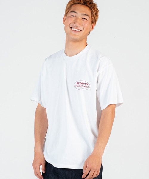 BEDWIN & THE HEARTBREAKERS(ベドウィン アンド ザ ハートブレイカーズ)の「S/S PRINTED TEE "ALEXIS"(Tシャツ/カットソー・メンズ・バーガンディー/ネイビー・SMALL/X-LARGE/LARGE)」の11枚目の写真