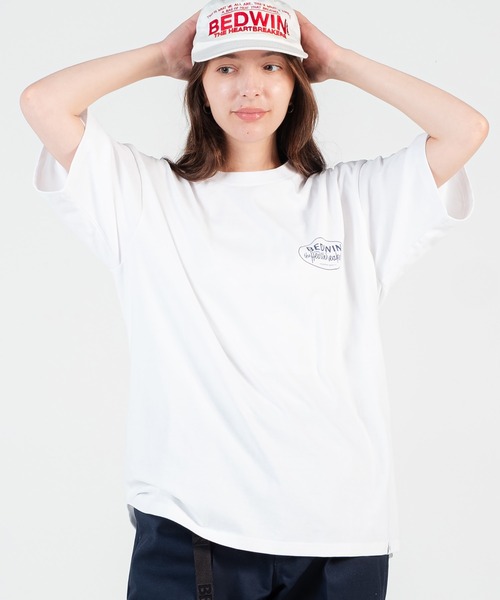 BEDWIN & THE HEARTBREAKERS(ベドウィン アンド ザ ハートブレイカーズ)の「S/S PRINTED TEE "ALEXIS"(Tシャツ/カットソー・メンズ・バーガンディー/ネイビー・SMALL/X-LARGE/LARGE)」の3枚目の写真