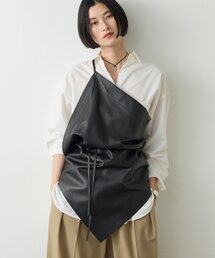 レザーラップビスチェ
