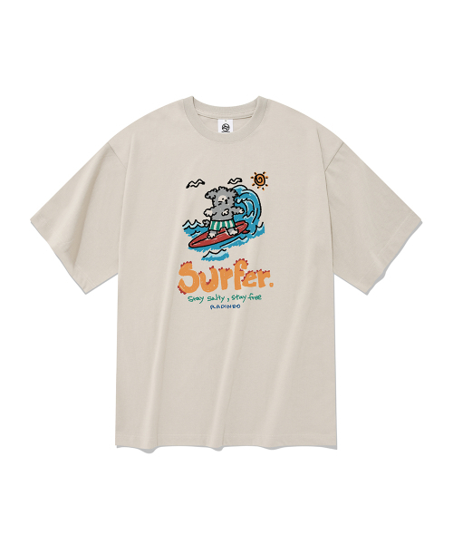 RADINEO(ラディネオ)の「サーファー半袖Tシャツベージュ(Tシャツ/カットソー・メンズ・その他・X-LARGE/SMALL/MEDIUM/LARGE)」の1枚目の写真