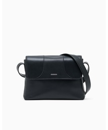 EMPORIO ARMANI | 【エンポリオ アルマーニ】フラップ付き レザー クロスボディバッグ(ショルダーバッグ)