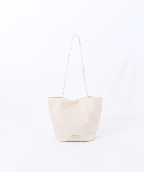 MAQWEL(マクウェル)の「【MAQWEL/マクウェル】ロングショルダートートバッグ(トートバッグ・レディース・ブラック/アイボリー・FREE)」の2枚目の写真