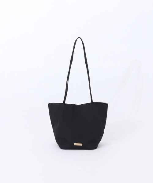 MAQWEL(マクウェル)の「【MAQWEL/マクウェル】ロングショルダートートバッグ(トートバッグ・レディース・ブラック/アイボリー・FREE)」の1枚目の写真