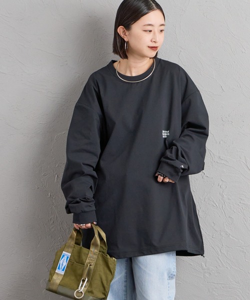 MARMOT（マーモット）の「[Marmot/マーモット] 別注 バーティカルロゴ バックプリントロンT（Tシャツ/カットソー・レディース・ベージュ/ブラック/ホワイト・XL/S/L/M）」の14枚目の写真