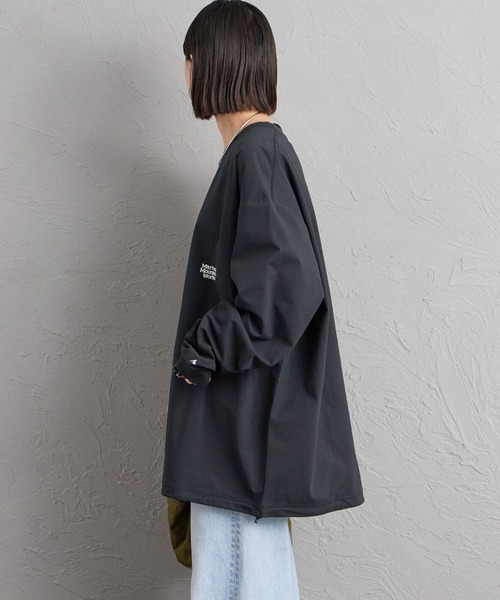 MARMOT（マーモット）の「[Marmot/マーモット] 別注 バーティカルロゴ バックプリントロンT（Tシャツ/カットソー・レディース・ベージュ/ブラック/ホワイト・XL/S/L/M）」の15枚目の写真
