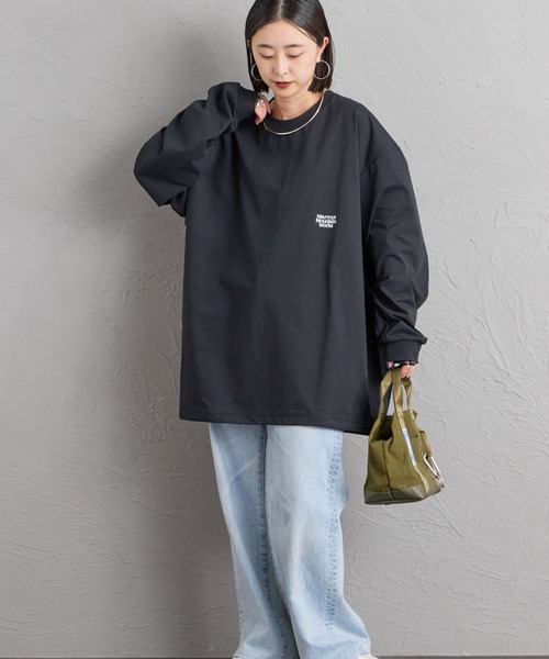 MARMOT（マーモット）の「[Marmot/マーモット] 別注 バーティカルロゴ バックプリントロンT（Tシャツ/カットソー・レディース・ベージュ/ブラック/ホワイト・XL/S/L/M）」の17枚目の写真