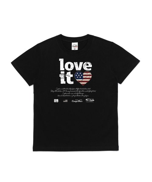 CARGOBROS FOR WOMAN（カーゴブロスフォーウィメン）の「ヴィンテージハートフラッグアーカイブウィメンズ半袖Tシャツ（ブラック）（Tシャツ/カットソー・レディース・その他・SMALL/MEDIUM）」の2枚目の写真