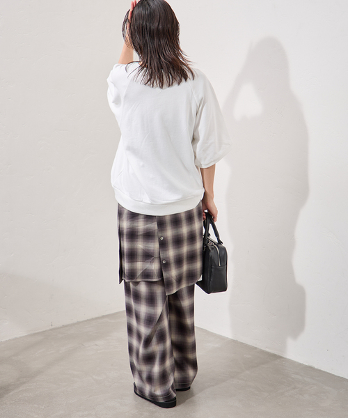 HANDTEX(ハンドテックス)の「別注【HANDTEX/ハンドテックス】for JS S/S ロゴスウェットプルオーバー(Tシャツ/カットソー・レディース・ホワイト/ホワイト系その他/グレー/チャコールグレー・FREE)」の8枚目の写真