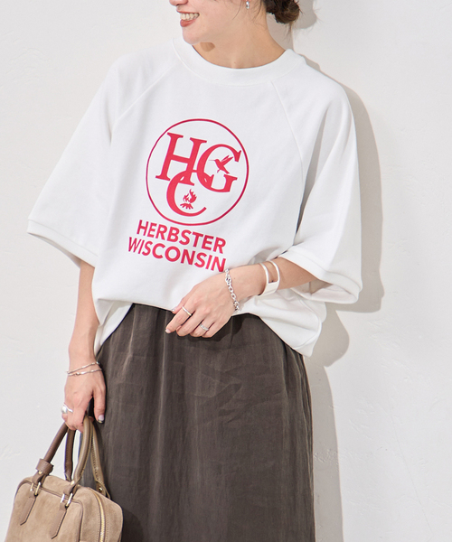 HANDTEX(ハンドテックス)の「別注【HANDTEX/ハンドテックス】for JS S/S ロゴスウェットプルオーバー(Tシャツ/カットソー・レディース・ホワイト/ホワイト系その他/グレー/チャコールグレー・FREE)」の12枚目の写真