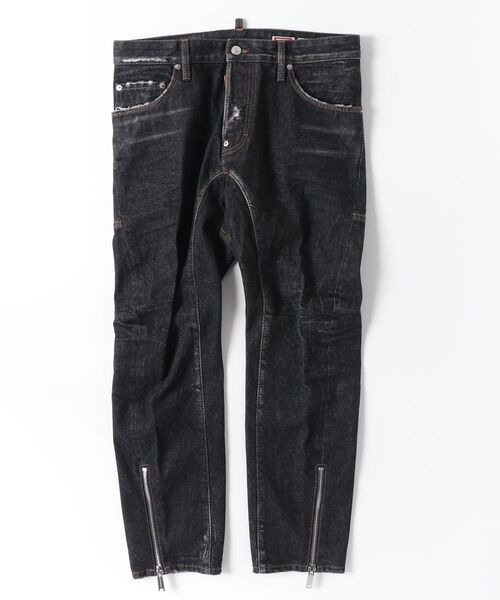 Biker Zips Jean Black/0262（デニムパンツ）｜DSQUARED2（ディー 