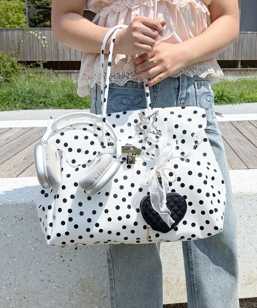 frunco(フランコ)の「【ZOZOTOWN限定】ドット柄ジェリーバッグ(ボストンバッグ・レディース・ホワイト/ピンク/イエロー/グリーン/ミント/ブルー/パープル・FREE)」の10枚目の写真