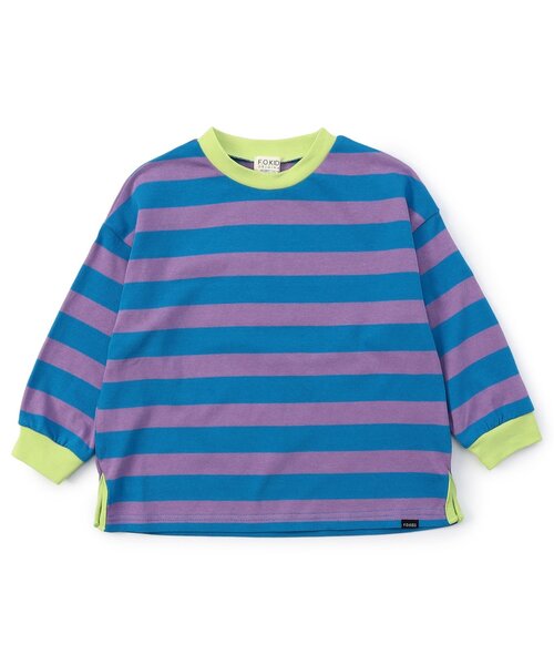 F.O.KIDS(エフオーキッズ)の「いろとりどりのボーダー長袖Tシャツ(Tシャツ/カットソー・キッズ・ブラウン/ブルー/グリーン・130/120/100/110/140/150/80/90)」の3枚目の写真