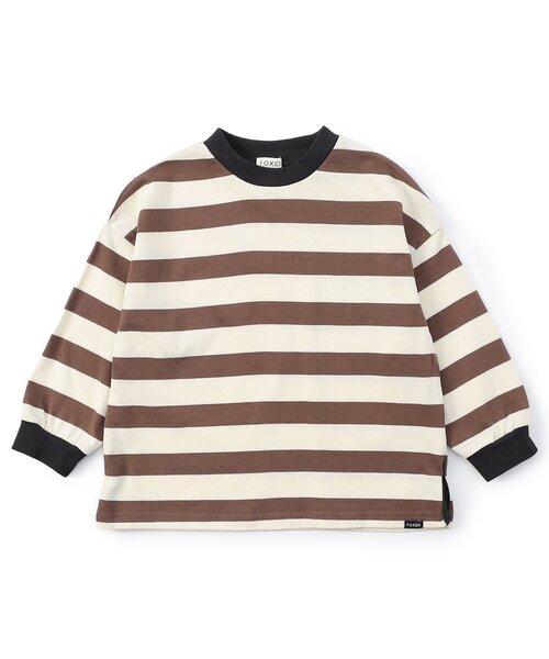 F.O.KIDS(エフオーキッズ)の「いろとりどりのボーダー長袖Tシャツ(Tシャツ/カットソー・キッズ・ブラウン/ブルー/グリーン・130/120/100/110/140/150/80/90)」の4枚目の写真