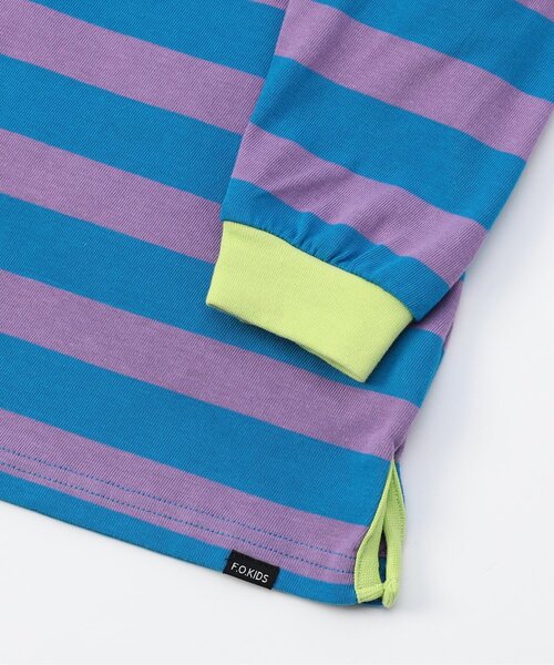 F.O.KIDS(エフオーキッズ)の「いろとりどりのボーダー長袖Tシャツ(Tシャツ/カットソー・キッズ・ブラウン/ブルー/グリーン・130/120/100/110/140/150/80/90)」の10枚目の写真