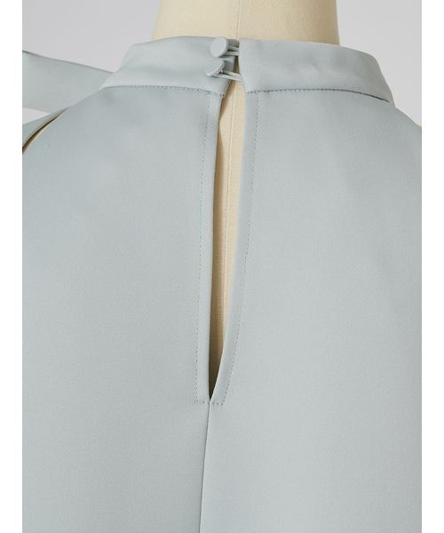 SNIDEL(スナイデル)の「サテンリボンミニワンピース(ワンピース・レディース・ドット/ライトブルー/ブラック・1/0)」の12枚目の写真