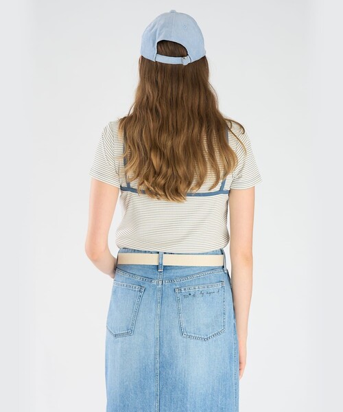 To b. by agnes b.(トゥービーバイアニエスベー)の「ボーダー キャミソール&Tシャツ(Tシャツ/カットソー・レディース・ホワイト・38/40)」の5枚目の写真