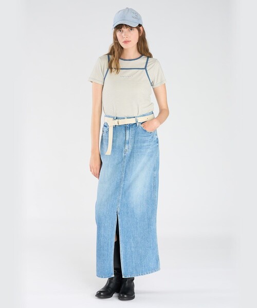 To b. by agnes b.(トゥービーバイアニエスベー)の「ボーダー キャミソール&Tシャツ(Tシャツ/カットソー・レディース・ホワイト・38/40)」の7枚目の写真