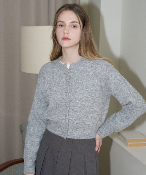 VLETI(ブレッティ)の「Wool Color Mixed Knit Round Cardigan (Gray_melange)(カーディガン/ボレロ・レディース・グレー系その他・FREE)」の2枚目の写真