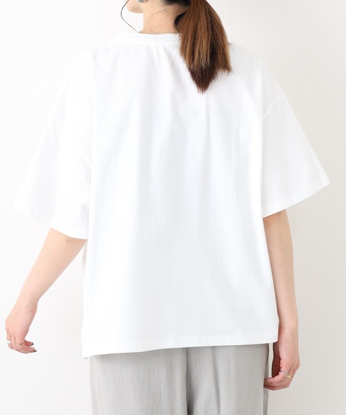 crossi(クロッシー)の「スカーフタイ付コットン半袖Tシャツ(Tシャツ/カットソー・レディース・ホワイト・FREE)」の12枚目の写真