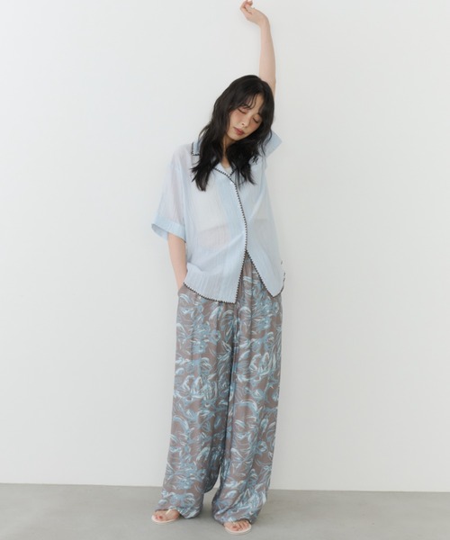 Unitage(ユニテージ)の「リネンタッチニュアンス柄イージーパンツ(その他パンツ・レディース・ネイビー/グレイッシュベージュ・FREE)」の15枚目の写真