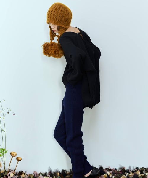 flaeu(フラユ)の「Back Open Gauze Pullover(シャツ/ブラウス・レディース・アイボリー/ブラック・FREE)」の9枚目の写真