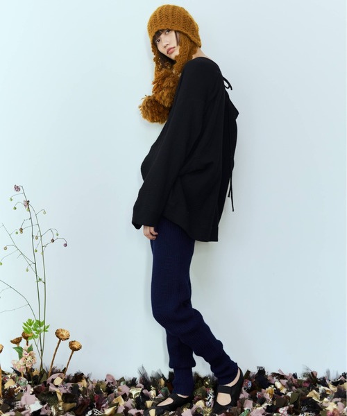 flaeu(フラユ)の「Back Open Gauze Pullover(シャツ/ブラウス・レディース・アイボリー/ブラック・FREE)」の11枚目の写真