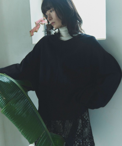 flaeu(フラユ)の「Back Open Gauze Pullover(シャツ/ブラウス・レディース・アイボリー/ブラック・FREE)」の18枚目の写真