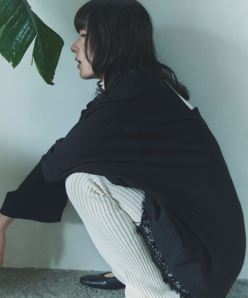 flaeu(フラユ)の「Back Open Gauze Pullover(シャツ/ブラウス・レディース・アイボリー/ブラック・FREE)」の19枚目の写真
