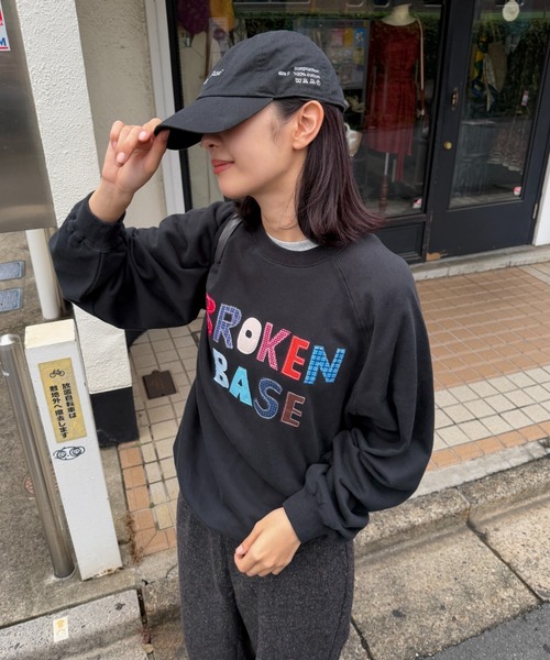 BROKEN BASE（ブロークンベース）の「BROKENBASE Handmade like Patchwork Sweat / BROKENBASE ハンドメイドライクパッチワークスウェット（スウェット・メンズ・ネイビー/グレー/ブラック/イエロー・SMALL/LARGE/MEDIUM）」の22枚目の写真